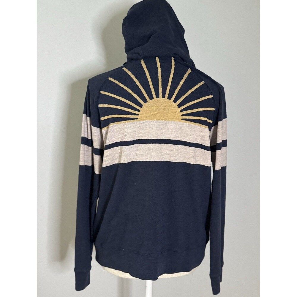 Faherty Sunwashed Hoodie Sunrise Cotton Color Blocked Relaxed Fit Size M Beach
